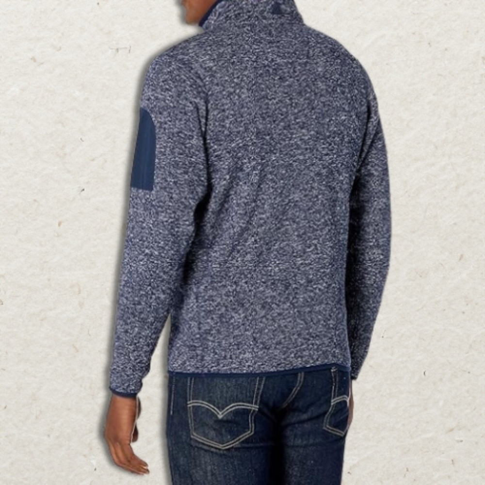 Antigua Pullover Sweater Mens XL Navy Blue Welded Sleeve Zipper NWT - Picture 2 of 12